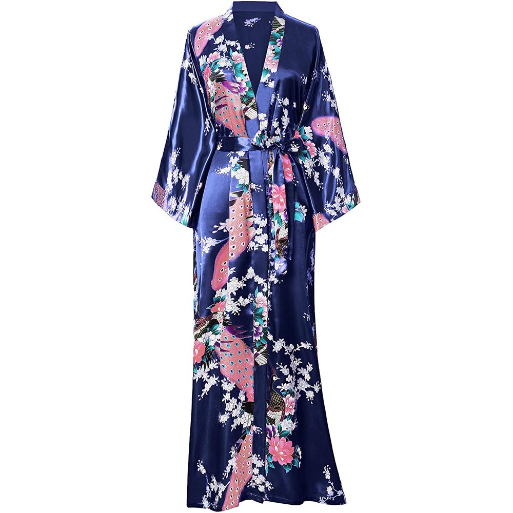 Robe Silk Women - Camisola feminina longa estampa cetim, camisola