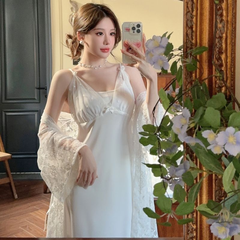 2025 verão 2 pçs sexy lingerie - Robe Silk Women avaliação e preço